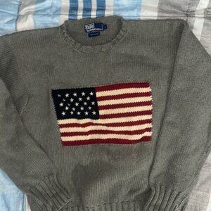 Polo by Ralph Lauren Vintage Gray Flag Knit